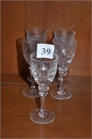 POLAND CRYSTAL GLASSES ROGANSKA SET OF 5