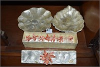 SHELL BOX WITH NAPKIN RING HOLDERS MADE IN THE
