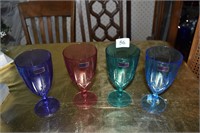 MARQUIS WATERFORD GLASS MULTI COLOR SET OF 4