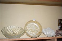 SHELL BOWL, GLASS SERVING BOWL, AND OTHER SERVING