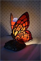 STAINED GLASS BUTTER FLY LAMP 9'H RED