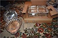 SILVER PLATE BAKE AND SERVE SET 2 PIECE NEW IN