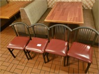 Bid X 4 Nice Solid  Dinning Chairs