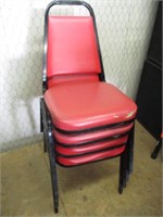 Bid x 4: Stackable Restaurant Chairs