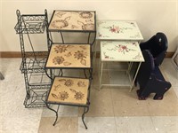 Assorted Plant Stands and Child's Chair