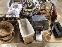 Assorted Baskets and Home Items