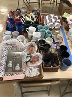 Assorted Coffee Mugs and Kitchen Utensils