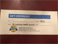 $100 Gift Card to Happy Trails Auctions LLC