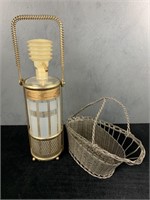 Vintage Scotch Dispenser & Wine Bottle Basket