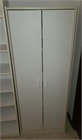 White Storage Cabinet w/ Contents