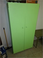 Green Storage Cabinet w/ Contents
