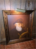 Ship Captain's Painting w/ Spotlight