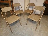4 Vintage Cosco Folding Chairs