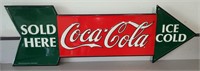Coca-Cola Sold Here Arrow Sign