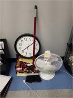 Fan, Clock, Desk trays