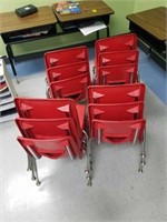 12 Red Child's Chairs