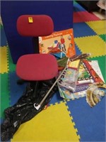 chair, classroom items