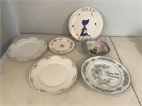 Bone china, holly hobby & antique plates
