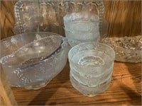 Contents of bottom shelf (glassware)