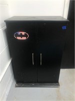 Black Storage Cabinet with Batman Sticker
