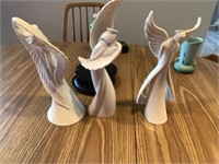 Lg. angel figurines & bases
