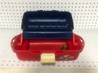 Eagle Claw Blue and Red Plastic Tackle Box