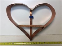 Copper Heart-Shaped Shelf