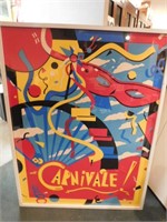 Large framed Carnivale Print