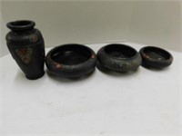 Asian Style Bowls & Vase