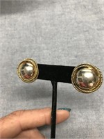 Pretty Round Sterling Pierced Earrings