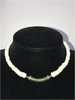 Vintage Jade Stone and Beaded Necklace