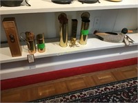 Brass, Wood, & Duck Match Holders