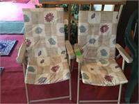 2 Folding Chairs w/ Cushions