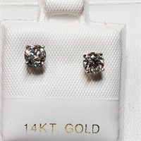$2605 14K  Diamond(0.6ct) Earrings