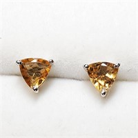 Silver Citrine(1.5ct) Earrings