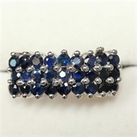 Silver Sapphire(1.5ct) Ring