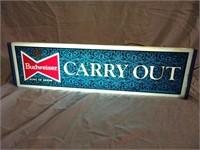 Vintage Budweiser "Carry Out" Lighted Sign