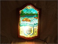 Vintage Old Style "Stain Glass" Lighted Sign