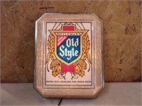 Old Style Crystal Cut Glass Lighted Sign
