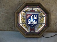 Old Style "Stain Glass" Lighted Sign