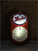 Stroh's Lighted Clock