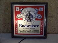 Budweiser Deluxe Label Lighted Clock