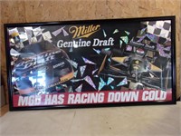 Very Large Miller Genuine Draft Racing Mirror