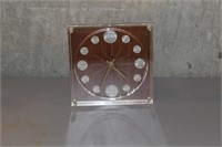 Mid-Century Acrylic Coin Clock