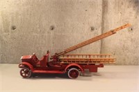 "White" Toy Fire Engine with Wooden Ladders