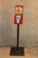 Vintage Pedestal 1-Cent Candy Machine