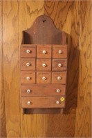Primitive Spice Cabinet with 11 Drawers