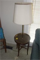 Floor Lamp with brass drink shelf