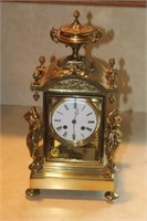 B & G, Paris & London Brass Figural Clock