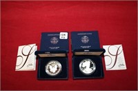 Lot of two 2007 1oz .999 fine silver dollar coins